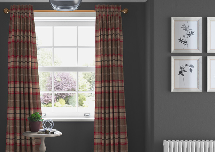 Highland, Rosso - Made to Measure Curtains - Image 3